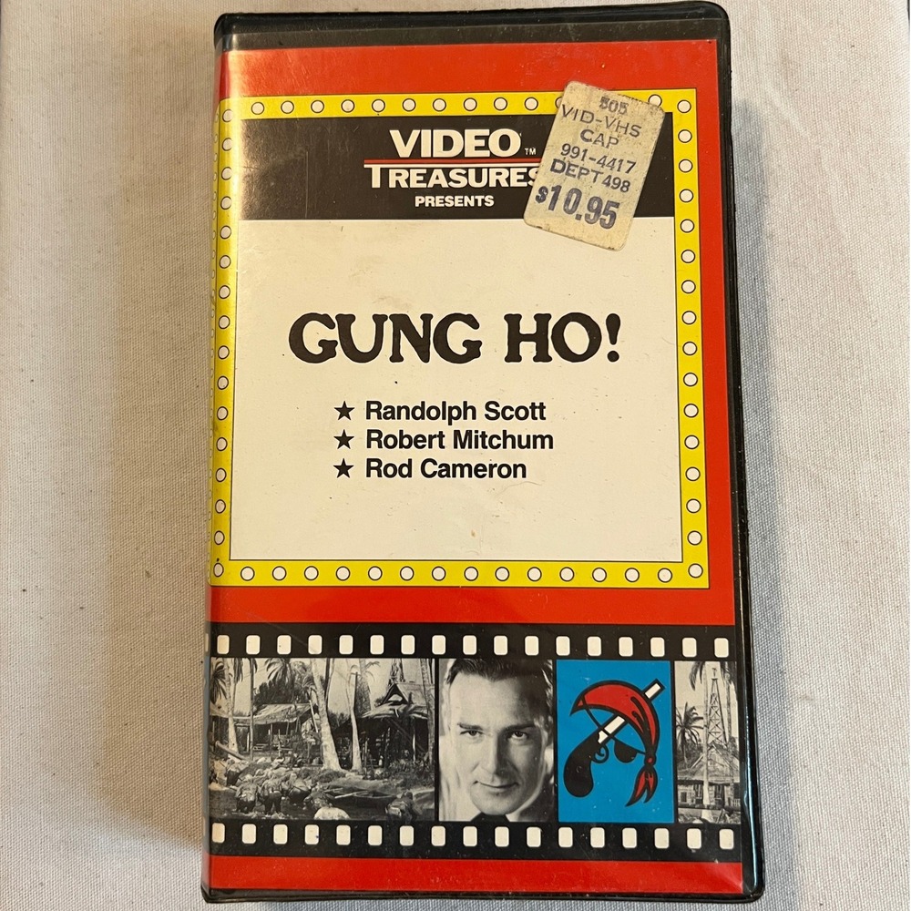 VTG 1985 GUNG HO! VHS Tape  Video Treasures Movie Robert Mitchum Rental Case USA